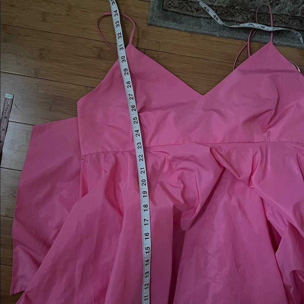 Zara NWT voluminous pink bow back dress xxl - Picture 6 of 10
